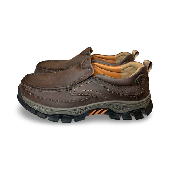 Twisted X Driving Moc Brown Leather Slip On Lug Sole Work Shoes Mens EU47 main image 9
